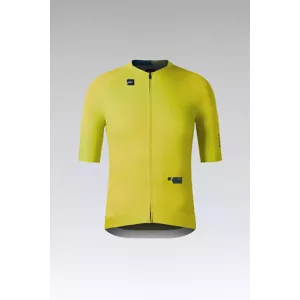 GOBIK Cyklistický dres s krátkym rukávom - CX PRO 3.0 - žltá/zelená M