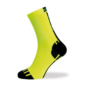 BIOTEX Cyklistické ponožky klasické - THERMOLITE - čierna/žltá