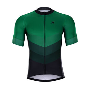 HOLOKOLO Cyklistický dres s krátkym rukávom - NEW NEUTRAL - čierna/zelená 2XL