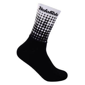 HOLOKOLO Cyklistické ponožky klasické - FROSTED - čierna/biela