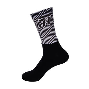 HOLOKOLO Cyklistické ponožky klasické - DAYBREAK - čierna/biela L-XL