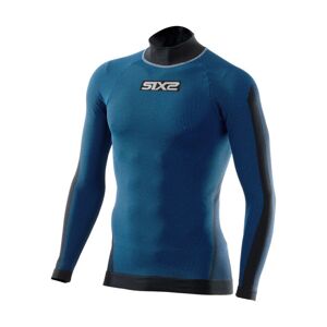 SIX2 Cyklistické tričko s dlhým rukávom - TS3 II - modrá XL-2XL