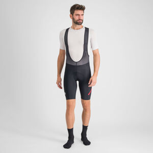 SPORTFUL Cyklistické nohavice krátke s trakmi - FIANDRE PRO LIGHT - čierna S