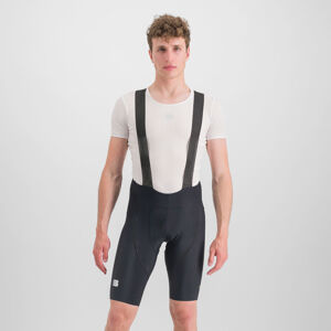 SPORTFUL Cyklistické nohavice krátke s trakmi - BODYFIT CLASSIC - čierna/zlatá XL