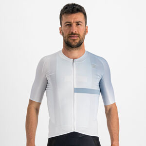 SPORTFUL Cyklistický dres s krátkym rukávom - BOMBER - biela/šedá 2XL