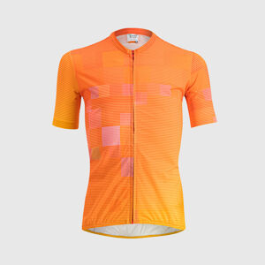 SPORTFUL Cyklistický dres s krátkym rukávom - ROCKET KID - oranžová 14Y