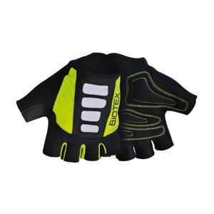 BIOTEX Cyklistické rukavice krátkoprsté - MESH RACE  - žltá/čierna L