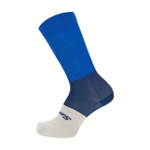 SANTINI Cyklistické ponožky klasické - BENGAL - modrá/biela 44-47