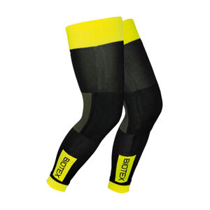 BIOTEX Cyklistické návleky po celej dĺžke nohy - THERMAL - žltá/zelená/čierna XL