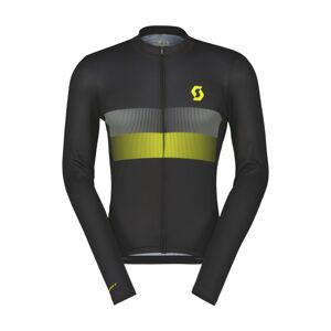 SCOTT Cyklistický dres s dlhým rukávom letný - RC TEAM 10 - čierna/žltá L