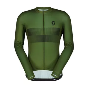 SCOTT Cyklistický dres s dlhým rukávom letný - RC TEAM 10 - zelená L