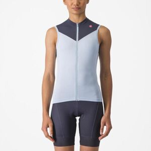 CASTELLI Cyklistický dres bez rukávov - SOLARIS - svetlo modrá L