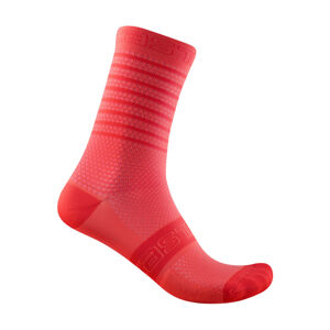 CASTELLI Cyklistické ponožky klasické - SUPERLEGGERA 12 LADY - ružová S-M
