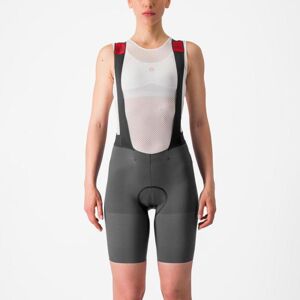 CASTELLI Cyklistické nohavice krátke s trakmi - PREMIO BLACK - šedá L