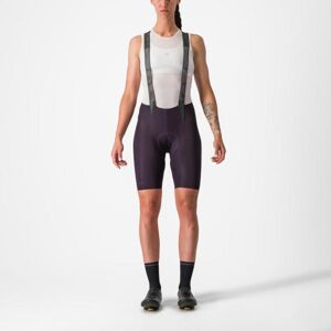 CASTELLI Cyklistické nohavice krátke s trakmi - FREE AERO RC W - fialová S