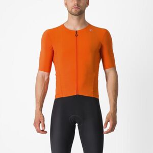 CASTELLI Cyklistický dres s krátkym rukávom - PREMIO BLACK - oranžová S