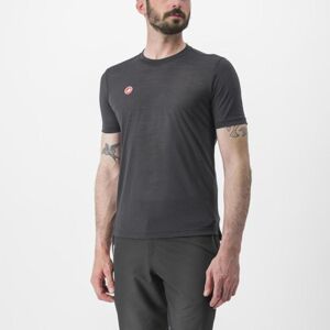 CASTELLI Cyklistické tričko s krátkym rukávom - MERINO - čierna M
