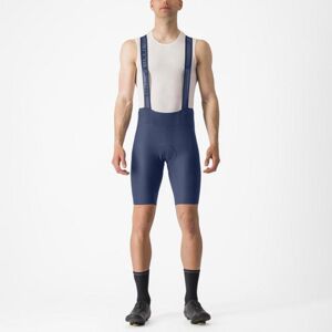 CASTELLI Cyklistické nohavice krátke s trakmi - ESPRESSO - modrá S