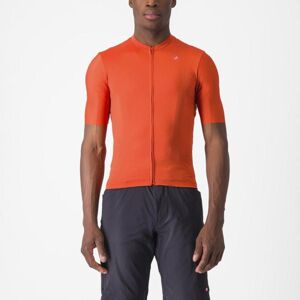 CASTELLI Cyklistický dres s krátkym rukávom - UNLIMITED ENTRATA - oranžová L