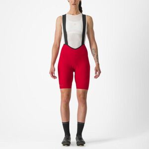 CASTELLI Cyklistické nohavice krátke s trakmi - ESPRESSO W DT - červená M