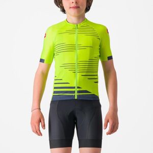CASTELLI Cyklistický dres s krátkym rukávom - AERO KID - žltá 6Y
