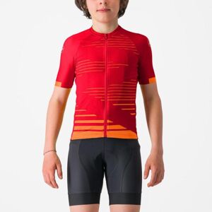 CASTELLI Cyklistický dres s krátkym rukávom - AERO KID - červená 4Y