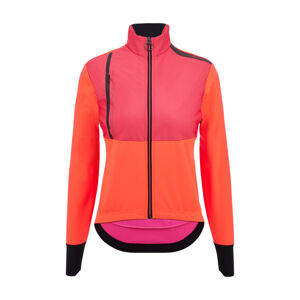SANTINI Cyklistická zateplená bunda - VEGA ABSOLUTE - ružová/oranžová L