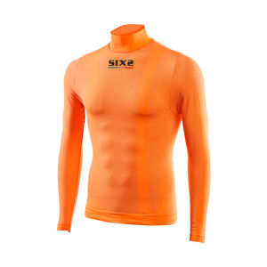 SIX2 Cyklistické tričko s dlhým rukávom - TS3 C - oranžová
