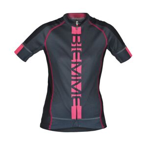 BIEMME Cyklistický dres s krátkym rukávom - POISON LADY - šedá/ružová
