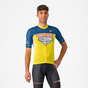 CASTELLI Cyklistický dres s krátkym rukávom - #GIRO107 OROPA - žltá/modrá XL