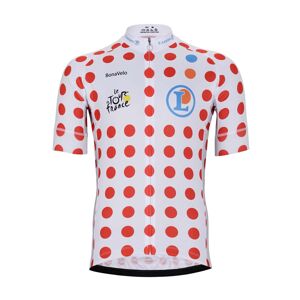 BONAVELO Cyklistický dres s krátkym rukávom - TOUR DE FRANCE 2023 - červená/biela 3XL