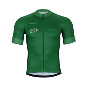 BONAVELO Cyklistický dres s krátkym rukávom - TOUR DE FRANCE 2023 - zelená 2XL