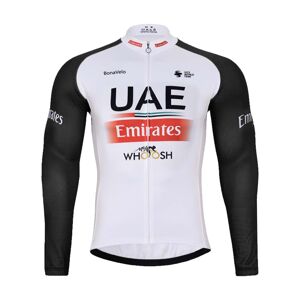 BONAVELO Cyklistický dres s dlhým rukávom zimný - UAE 2023 - červená/čierna/biela 4XL