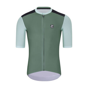 HOLOKOLO Cyklistický dres s krátkym rukávom - TECHNICAL  - zelená/čierna S