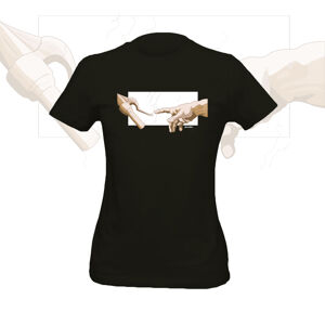 NU. BY HOLOKOLO Cyklistické tričko s krátkym rukávom - POWERFUL LADY - čierna M