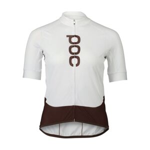 POC Cyklistický dres s krátkym rukávom - ESSENTIAL ROAD  - biela/hnedá M